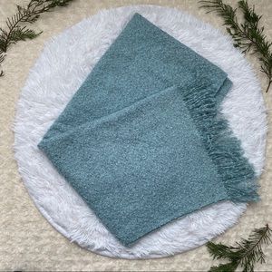 NWOT Steve Madden Light Blue Fringe Blanket Scarf